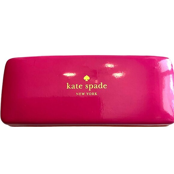 Kate Spade New York Pink/Orange‎ Eyeglass Case With Cloth Case Only - Picture 1 of 4
